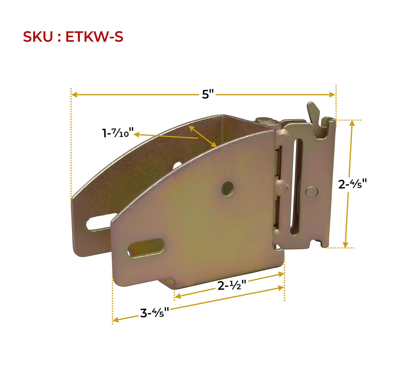 (20 Pack) E-Track Wood Beam Socket Shelf Brackets w/ Rotating Hinge - E Track Bracket for 2x4 & 2x6 Wood Beams Fitting in Truck, Enclosed Trailer, Cargo, Van - E-Track Accessories & Rail System