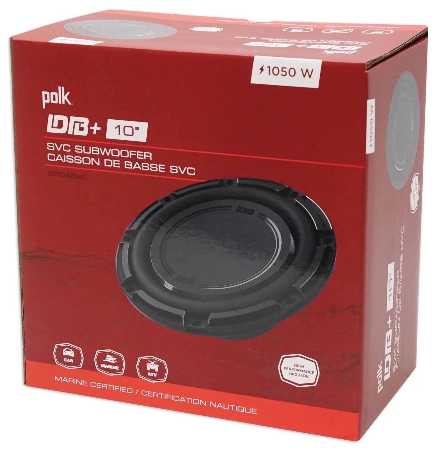 (2) Polk Audio DB1042SVC 10” 1050w Single 4-Ohm Car/Marine Audio Subwoofers Subs