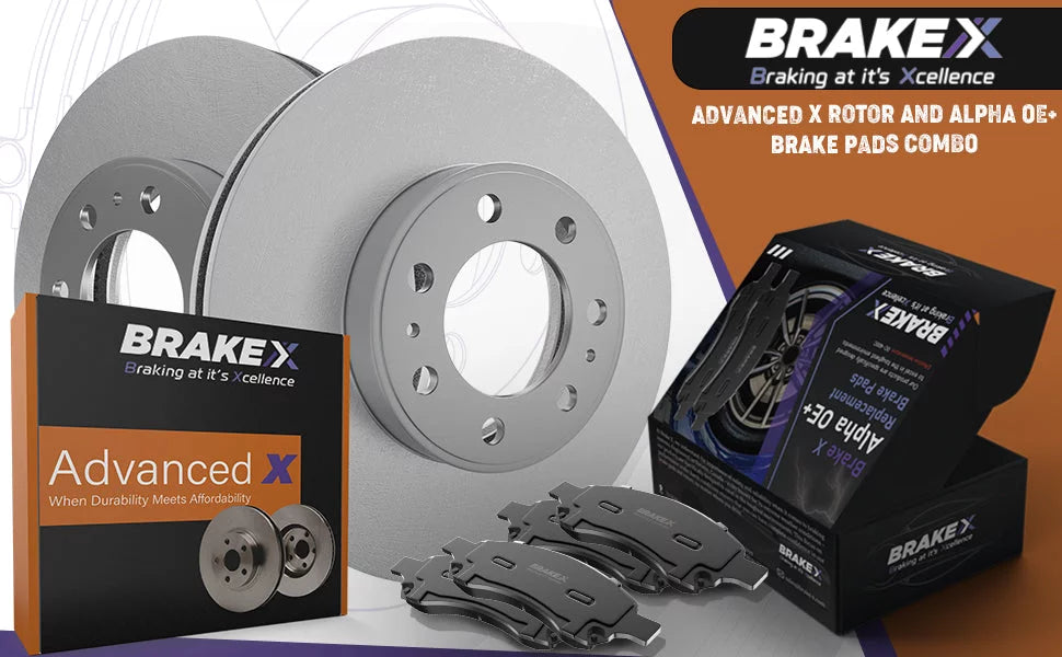 [Front and Rear] Brake X Advanced X Replacement Disc Rotors and Premium Ceramic Brake Pads Kit | 12 Piece Set | For 2012-2017 Buick Verano 2.4