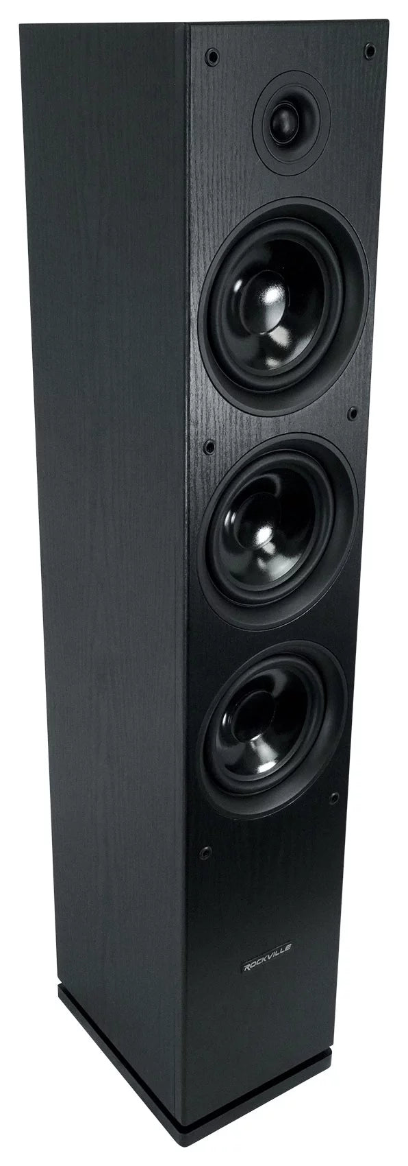 (1) Rockville RockTower 68B Black Home Audio Tower Speakers Passive 8 Ohm