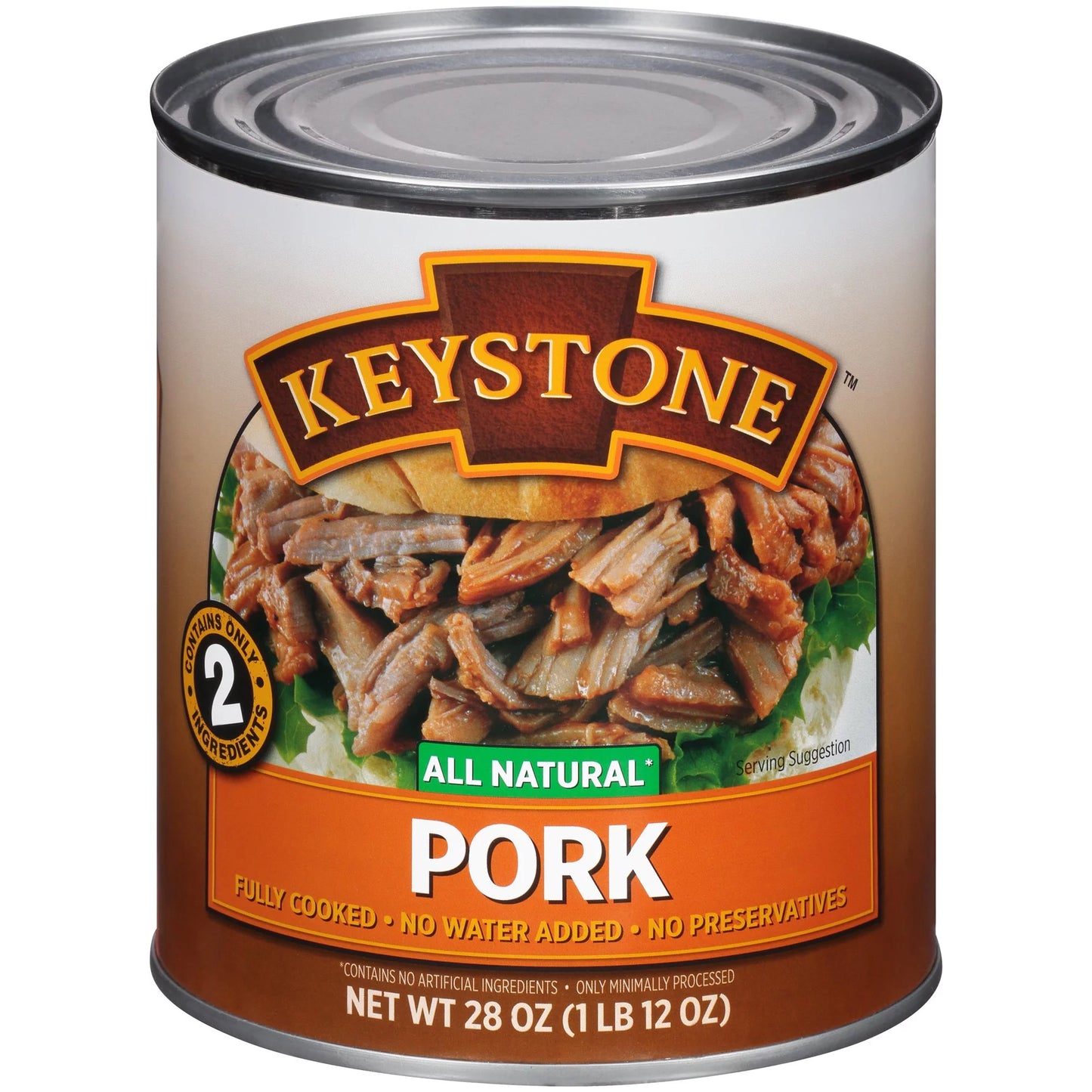 (6 Cans Pack) Keystone All Natural Pork 28 oz Can ✅ Emergency Survival Food For Camping Hiking and Backpacking Ready to Eat ✅