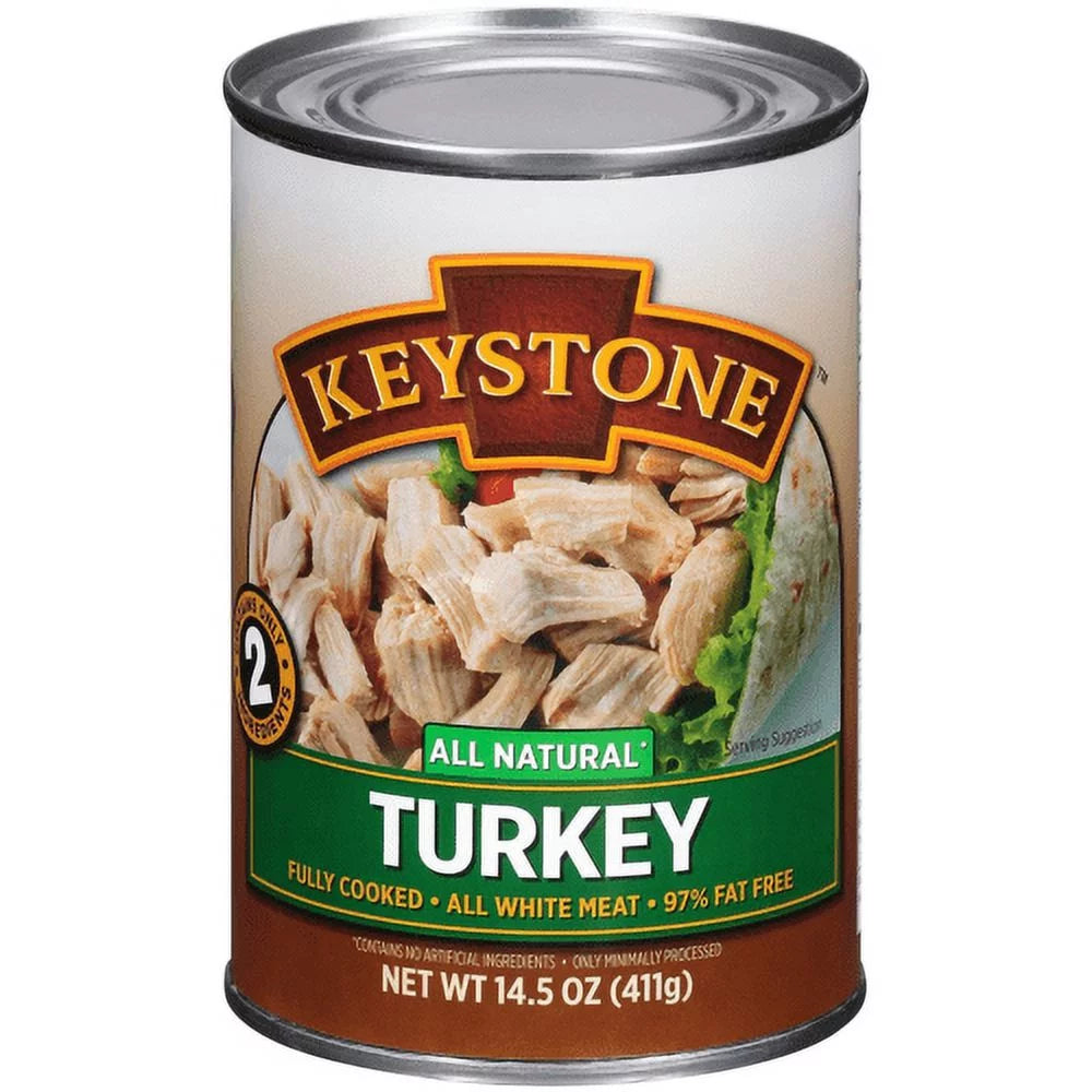 (6 Pack) Keystone All Natural Turkey 14.5 oz Can ✅ Emergency Survival Food For Camping Hiking and Backpacking Ready to Eat ✅