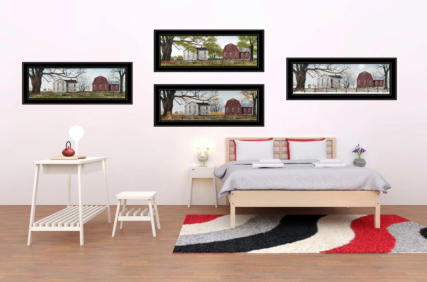 "Four Seasons Collection II" 4-Piece Vignette by Billy Jacobs, Black Frame