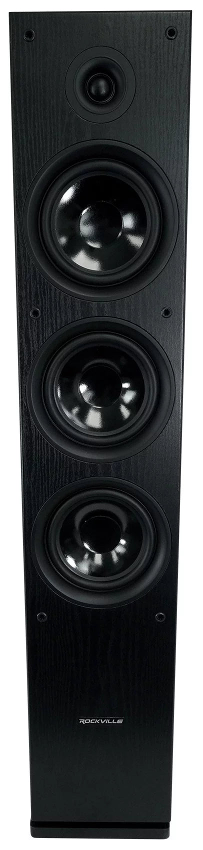 (1) Rockville RockTower 68B Black Home Audio Tower Speakers Passive 8 Ohm