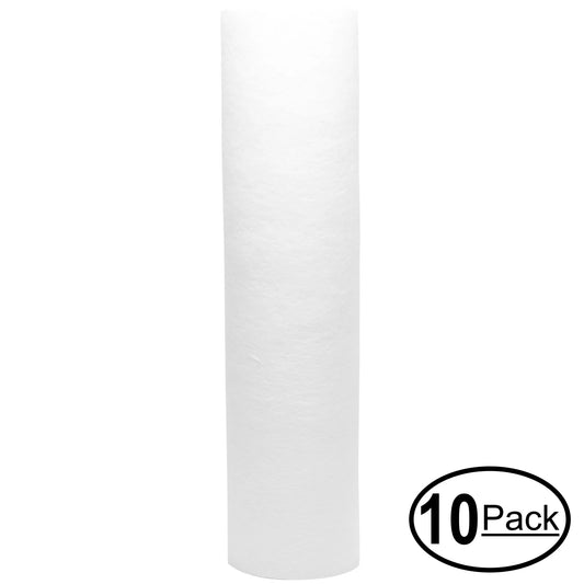 10-Pack Replacement for Water Depot WD RO 3S Polypropylene Sediment Filter - Universal 10-inch 5-Micron Cartridge for Water Depot 3 Stage Reverse Osmosis System - Denali Pure Brand