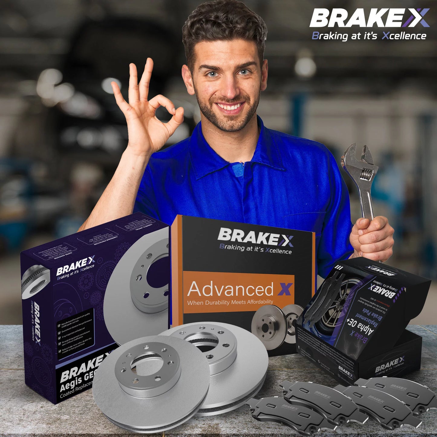 [Front and Rear] Brake X Advanced X Replacement Disc Rotors and Premium Ceramic Brake Pads Kit | 12 Piece Set | For 2012-2017 Buick Verano 2.4