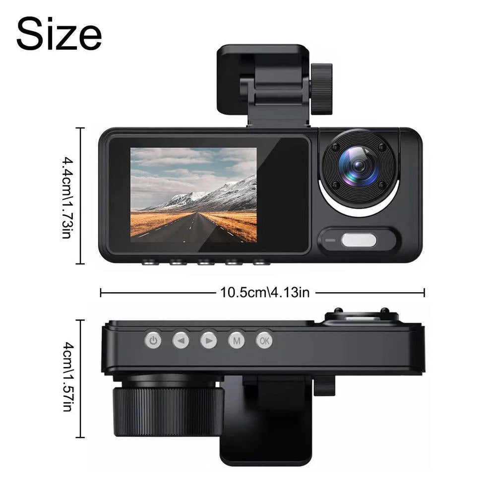 1080P HD Car Dash Cam Camcorder Night Vision DVR Front & Inside Recorder Camera